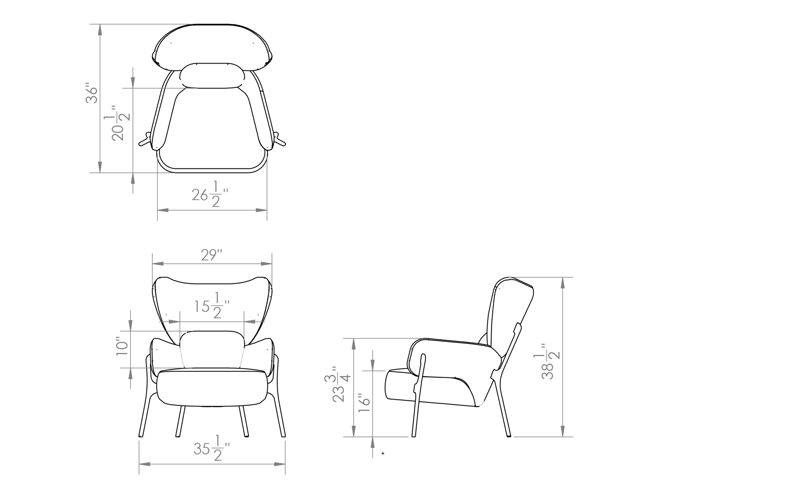 Hugo Chair With Lumbar Pillow