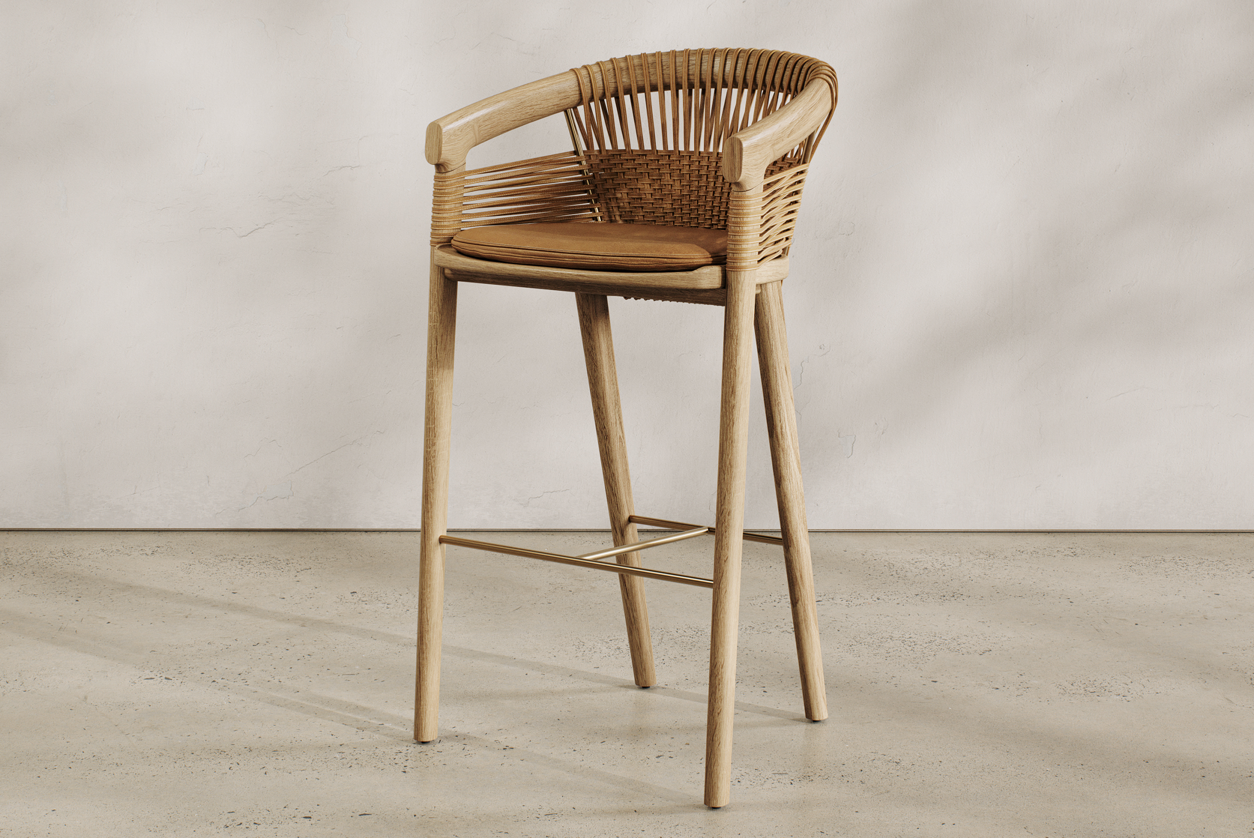 Horizontal Setup Entwine Barstool Front